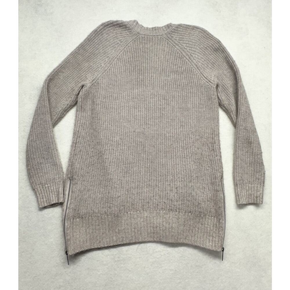 Rock & Republic Cardigan Sweater Womens Size Medium Zipper Accents Beige Tan - Picture 7 of 7